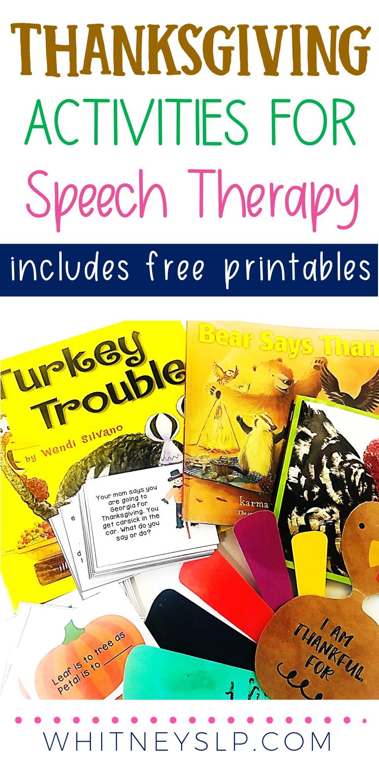 Thanksgiving Activities For Speech Therapy - Let's Talk With Whitneyslp