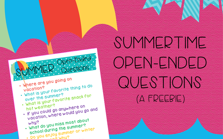 Summertime Questions {A Forever Freebie}