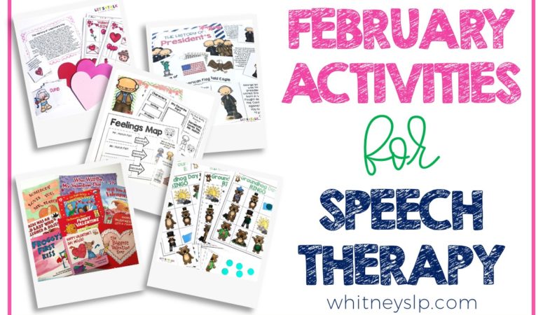 February Themed Speech Therapy Activities