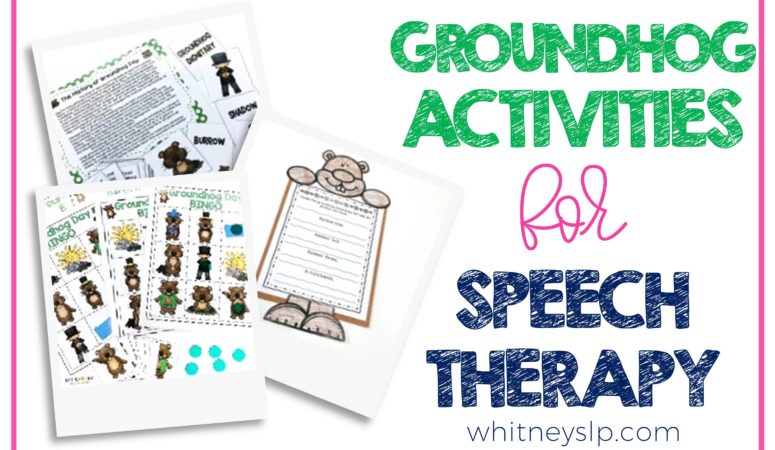 Groundhog Activities for Speech Therapy