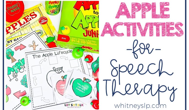 Apple Activities for Speech Therapy