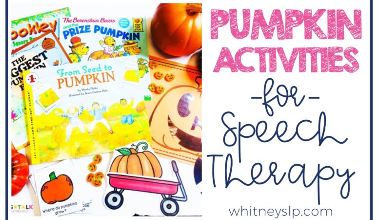 Pumpkin Activities for Speech Therapy