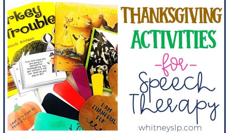 Thanksgiving Activities for Speech Therapy