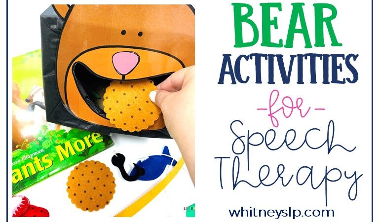 Bear Activities for Speech Therapy