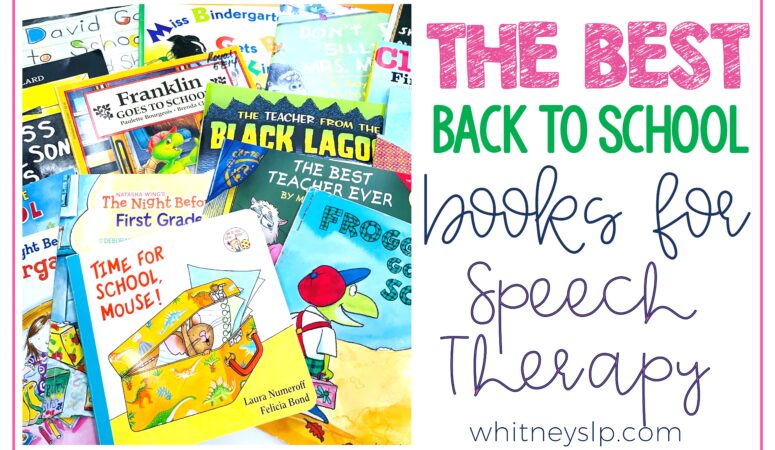 Back to School Books for Speech Therapy